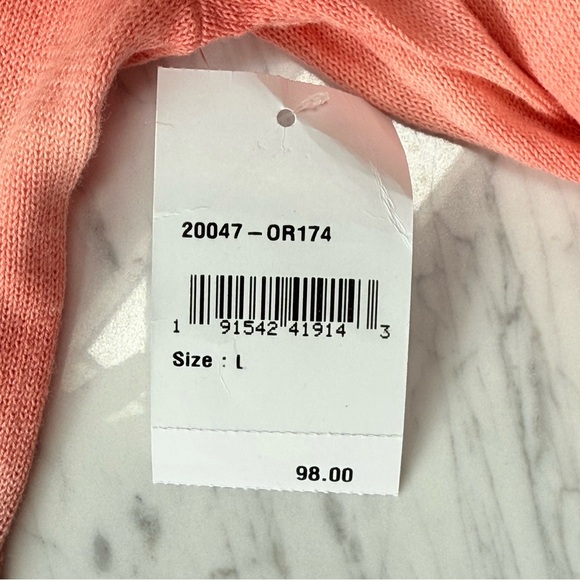 [NWT] Bonobos lightweight crewneck sweater, pastel orange/salmon, large - Picture 4 of 8